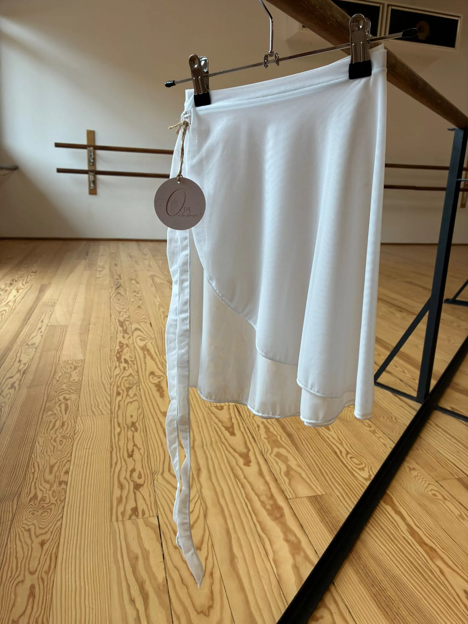 Jupette Harmonie — Blanc — tenue de danse cousue main
