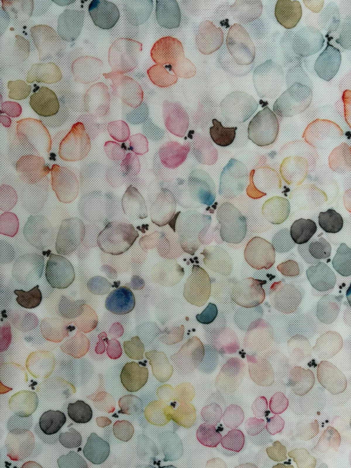 Jupette Harmonie avec motifs — Fleurs printanières — tenue de danse cousue main